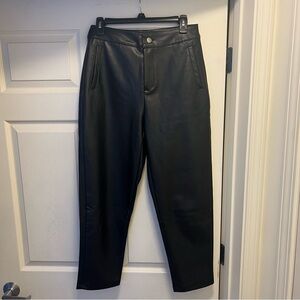 Shinestar Faux Leather Ankle Pants